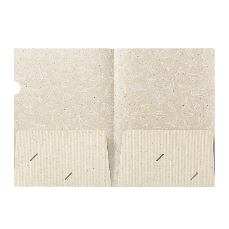 紙製ホルダー/二つ折り紙製ホルダー(茶殻紙タイプ)