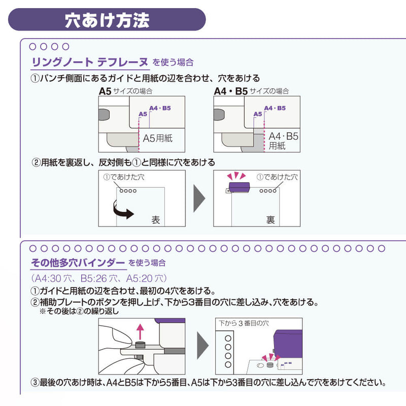 テフレーヌ 4穴ミニパンチ