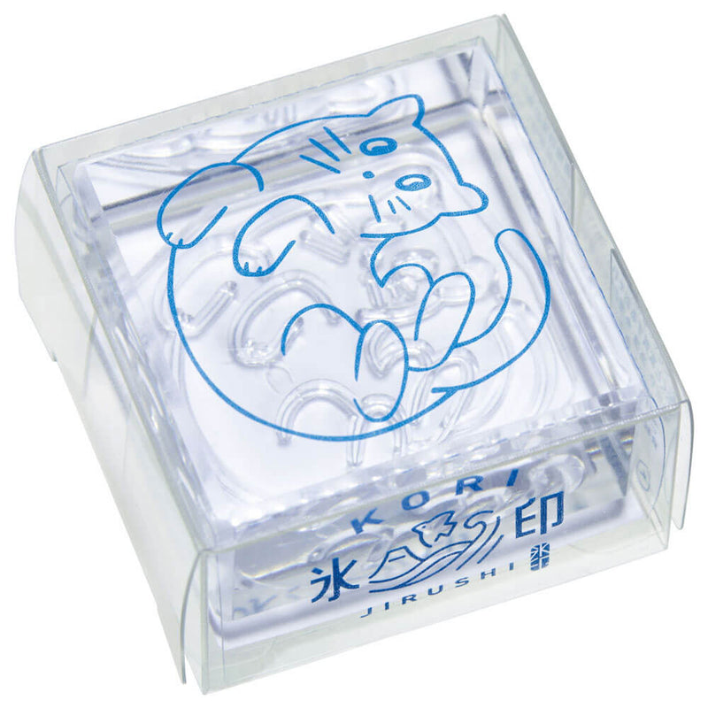 透明スタンプ「氷印」大サイズ ネコ