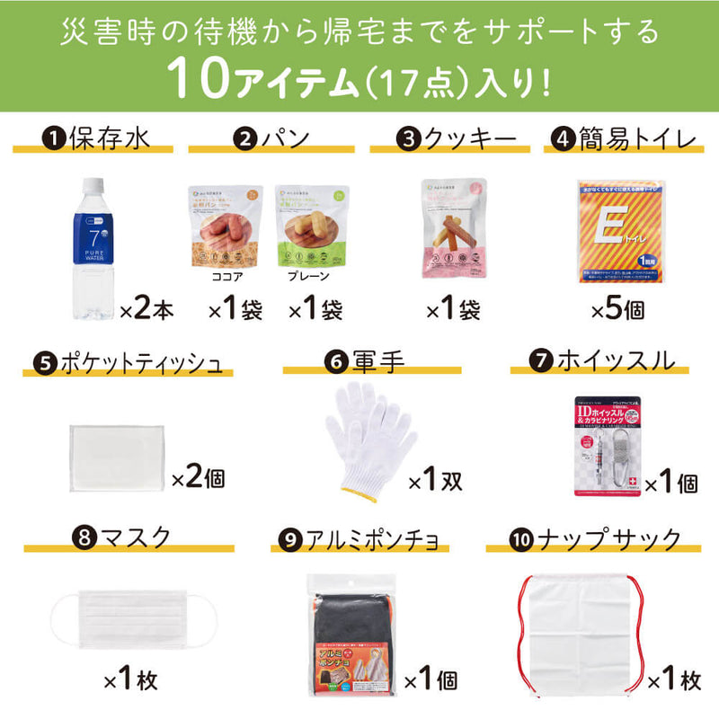 差し替え式災害対策セット（待機～帰宅）