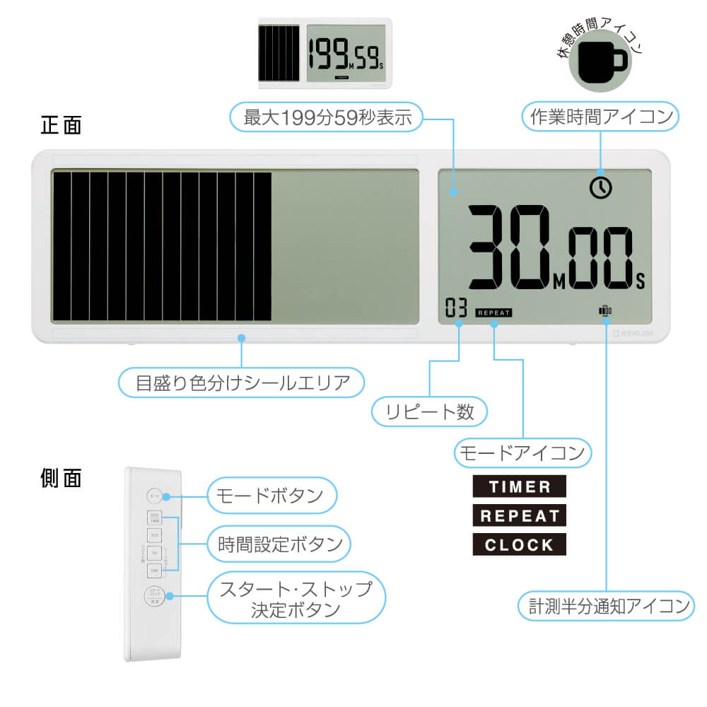 ビジュアルバータイマー 大型｜キングジム公式オンラインストア