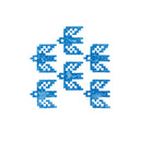 透明スタンプ「氷印」大サイズ トリ