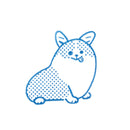 透明スタンプ「氷印」大サイズ コーギー