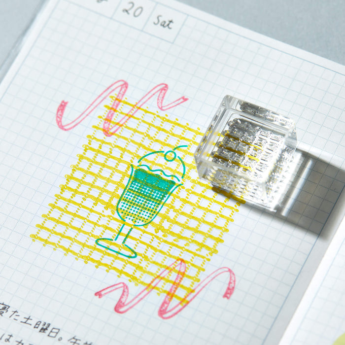 ラスト！未使用　新作大きめソフトクリームスタンプ＆ダイ　スタンピンアップ 透明スタンプ「氷印」スイーツセット - キングジム公式