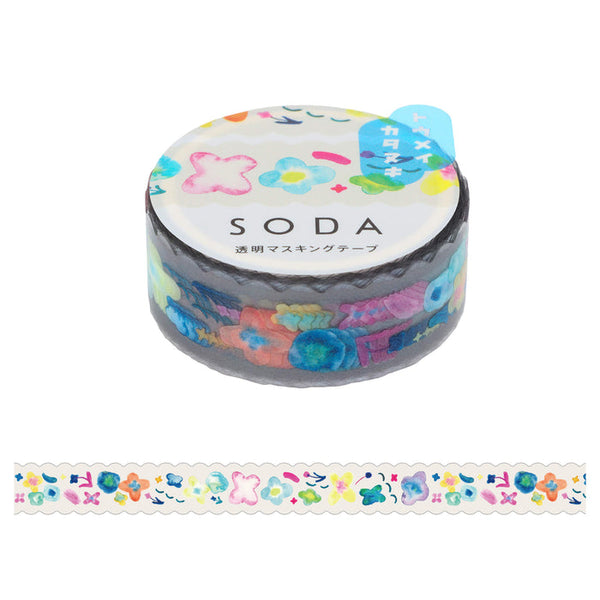 透明マスキングテープ SODA 15mm（型抜きタイプ）CMTD15-003 ペタル