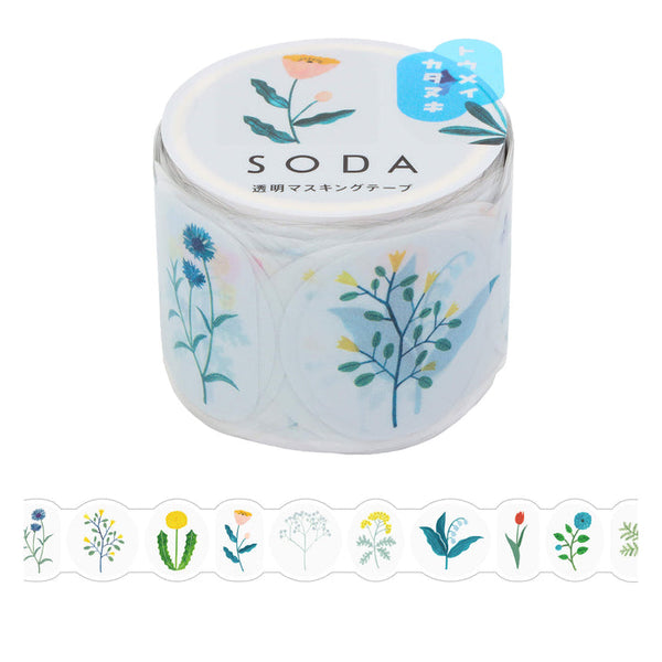 SODA ノバナ (30mm) CMTD30-001 (型抜き) 透明 マスキングテープ