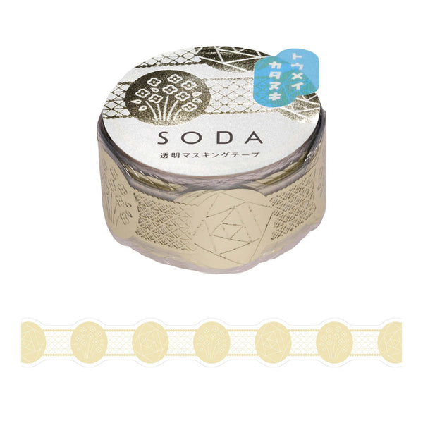 SODA ギフト(20mm) CMTDH20-001 透明 マスキングテープ｜キングジム