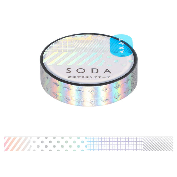透明マスキングテープ SODA 10mm（オーロラ箔タイプ）CMTH10-003 ミックス2