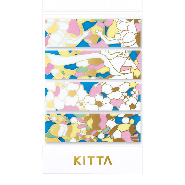 ちいさく持てるマスキングテープ KITTA Clear（ゴールド箔）KITT020 ステンドグラス