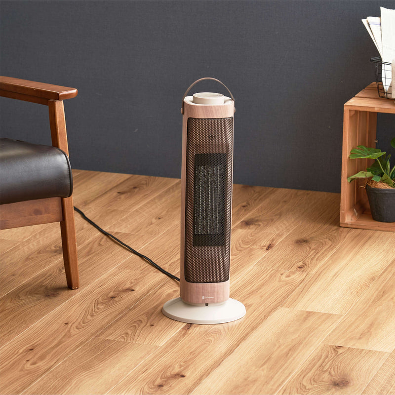 ライフオンプロダクツ タワー型セラミックファンヒーター -Premium WOOD-セット【LCAWA006】