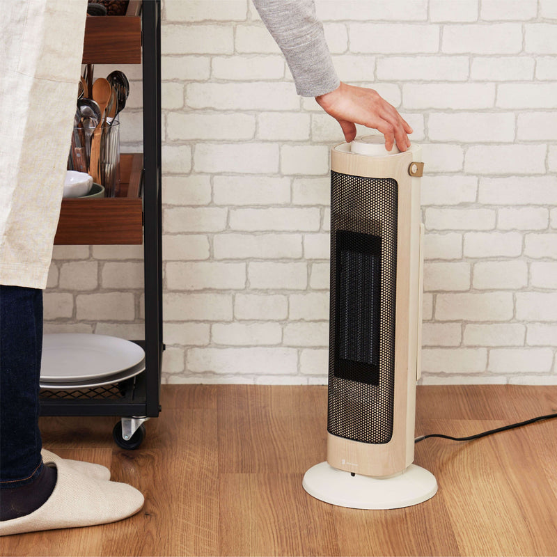 ライフオンプロダクツ タワー型セラミックファンヒーター -Premium WOOD-セット【LCAWA006】