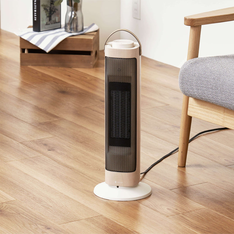 ライフオンプロダクツ タワー型セラミックファンヒーター -Premium WOOD-セット【LCAWA006】