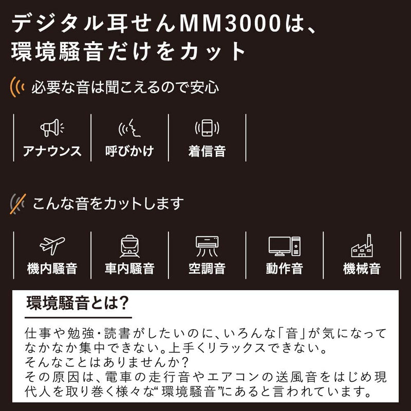 キングジム公式ストア デジタル耳せん MM3000 完全ワイヤレスタイプ ...