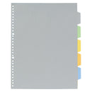 透明ポケット用カラーインデックス(多穴) A4タテ型