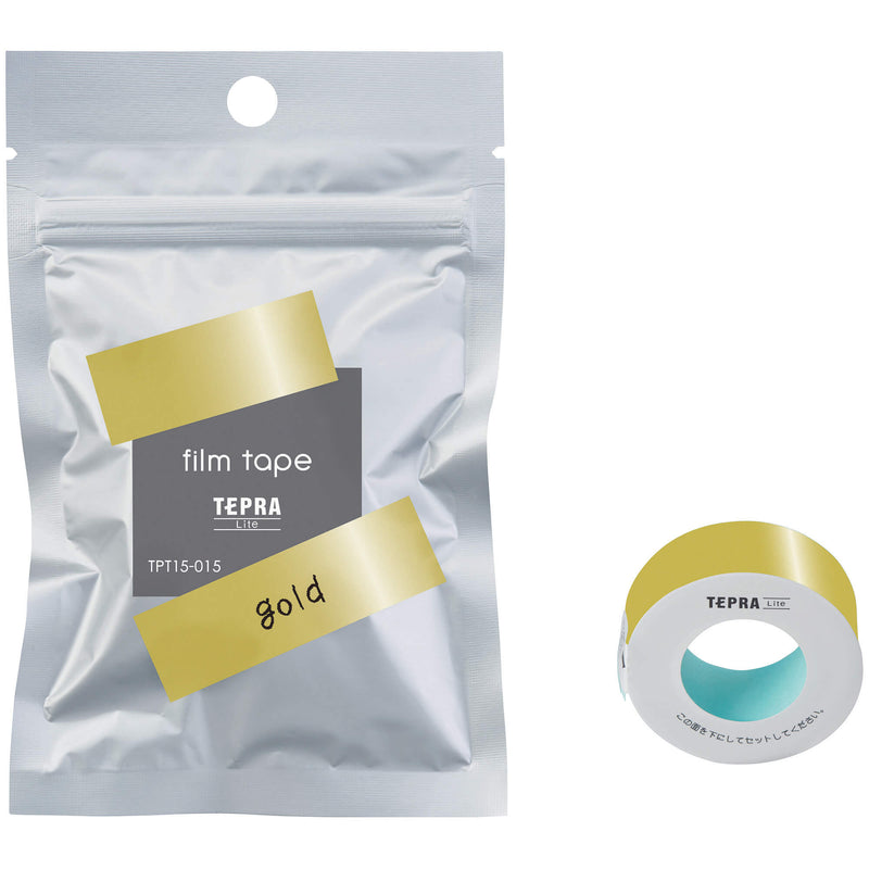 「テプラ」Lite フィルムテープ TPT15-015 ゴールド